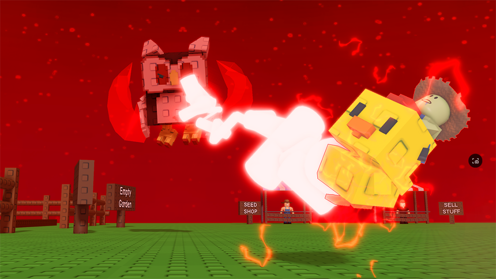 chicken zombie grow a garden