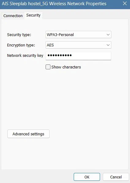 Giao thức bảo mật WPA3-AES được mạng Wi-Fi công cộng sử dụng.