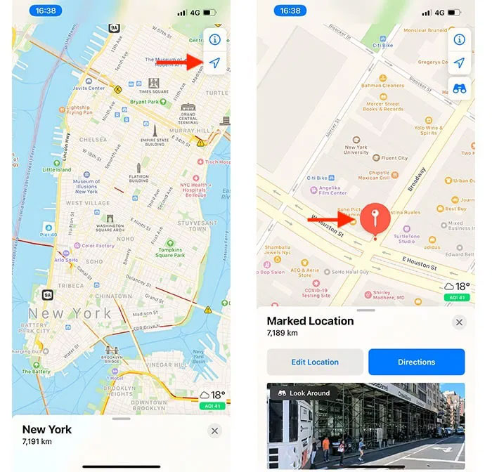 Thả ghim Apple Maps