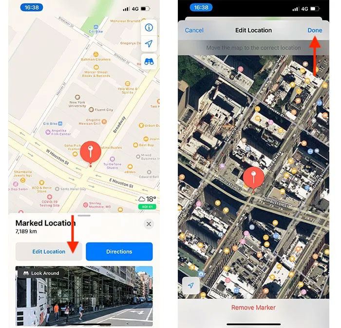 Chọn vị trí chính xác để thả ghim trong Apple Maps