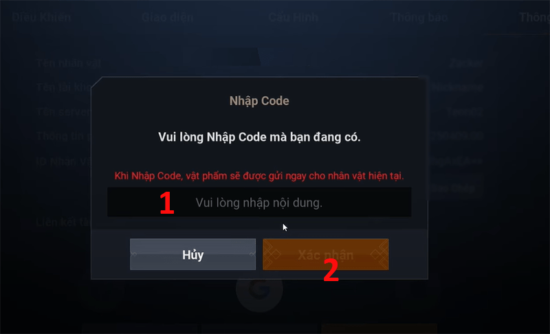 nhap code lineage2m