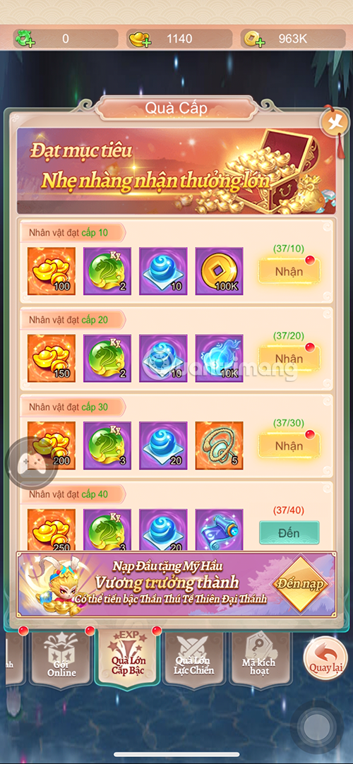 giftcode tay du mini