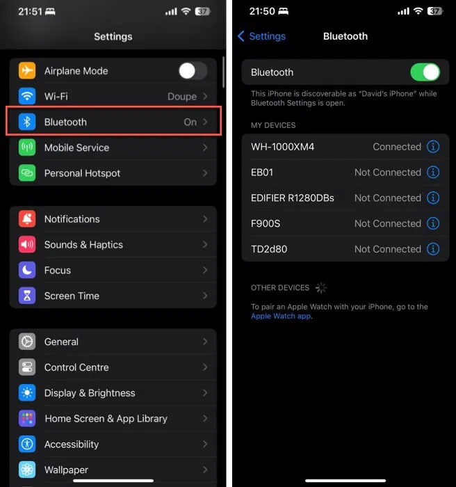 Kết nối loa Bluetooth với iPhone
