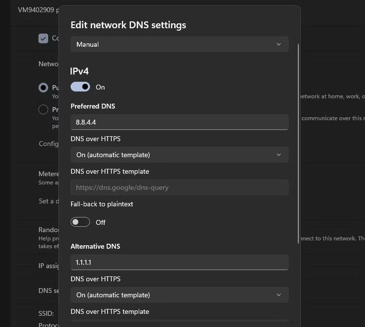 Cài đặt DNS trên Windows 11.