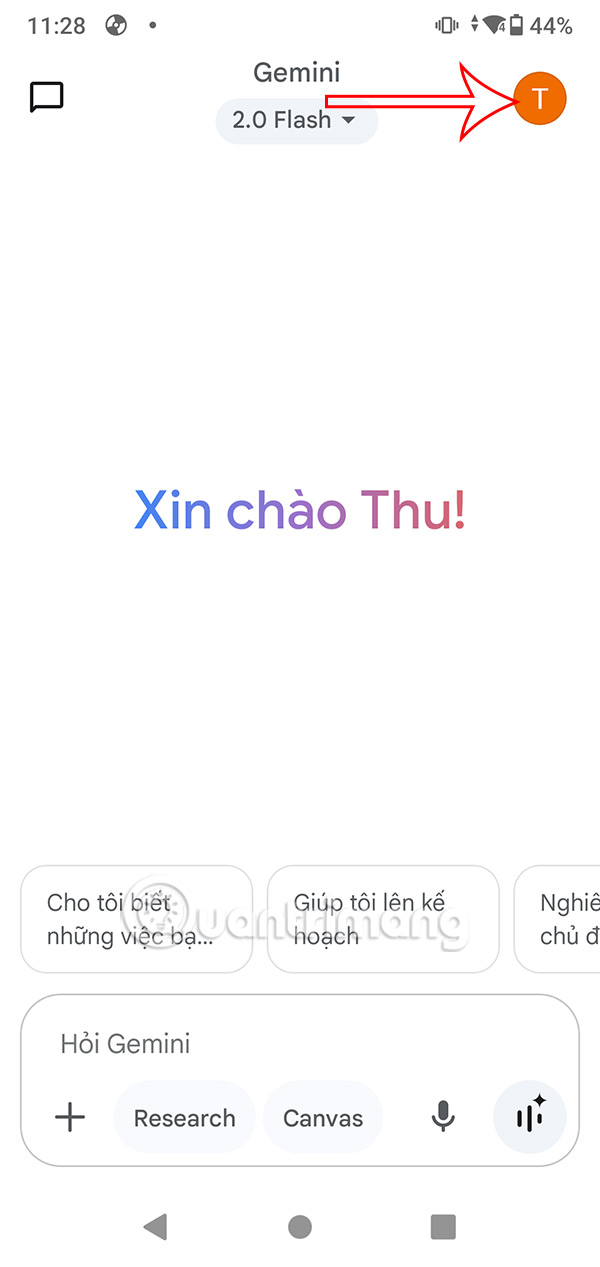 Giao diện Gemini