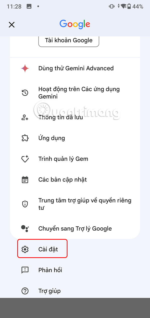 Cài đặt Gemini