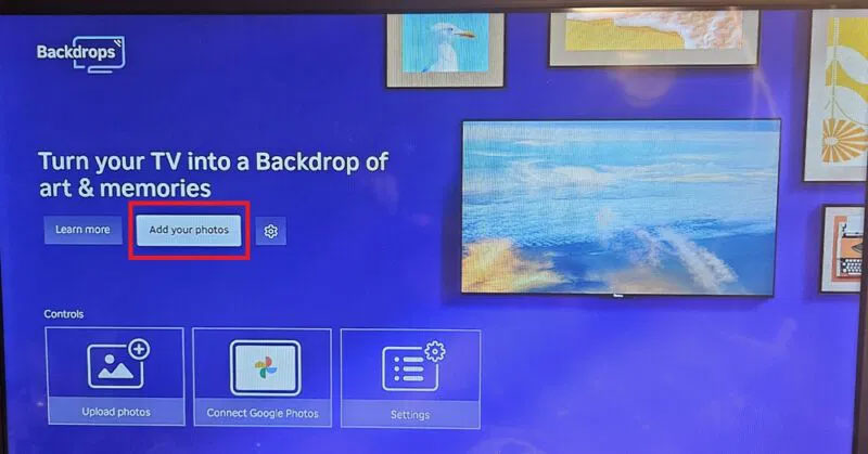 Sử dụng Backdrops trên Roku.