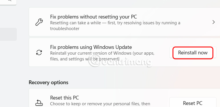 Fix lỗi Windows Update trên Windows 11