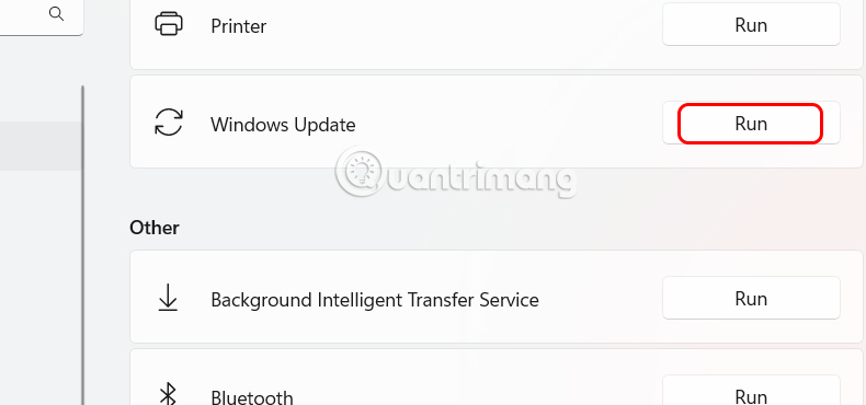 Tìm lỗi update trên Windows 11