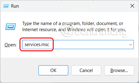 Mở dịch vụ trên Windows 11