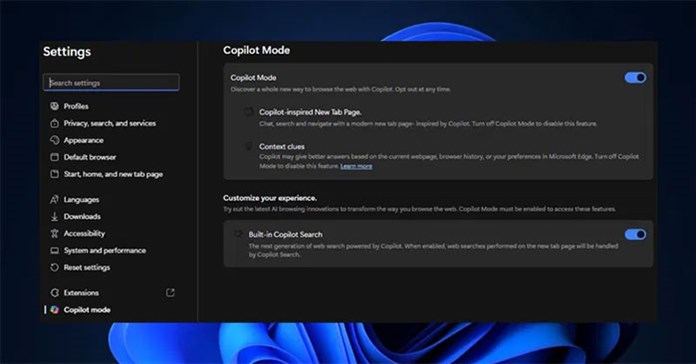 Hướng dẫn vô hiệu hóa chế độ Copilot trên Edge