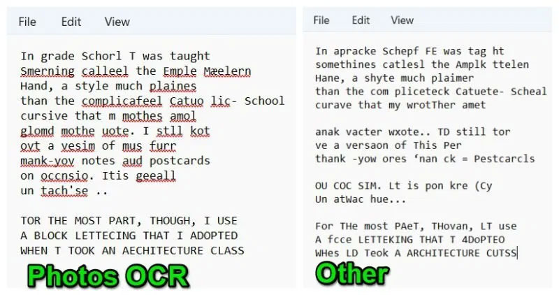 So sánh kết quả OCR
