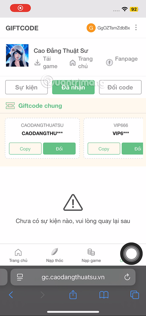 code cao dang thuat su moi nhat