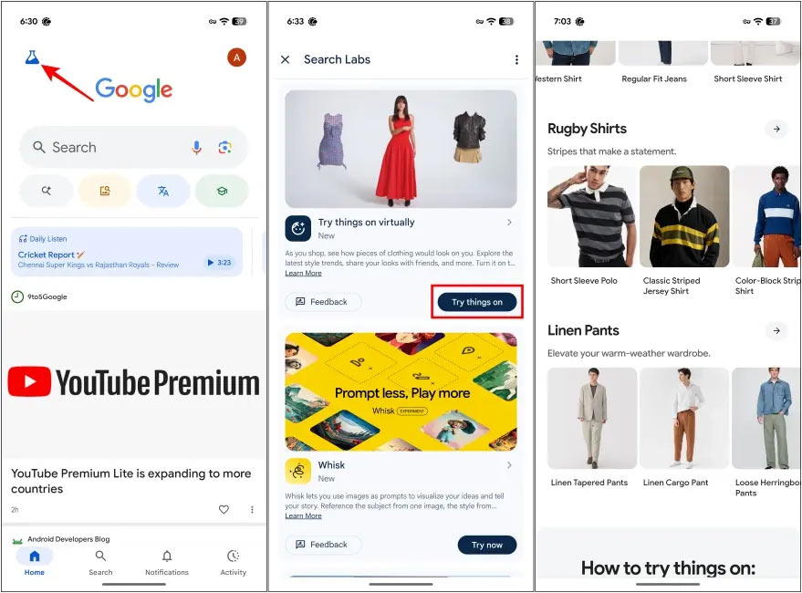 Chọn mẫu quần áo 