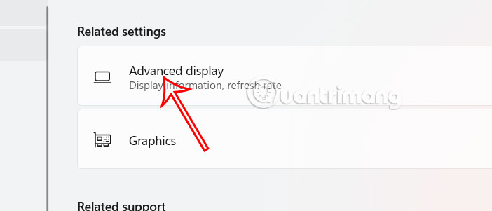 Advanced display Windows 11