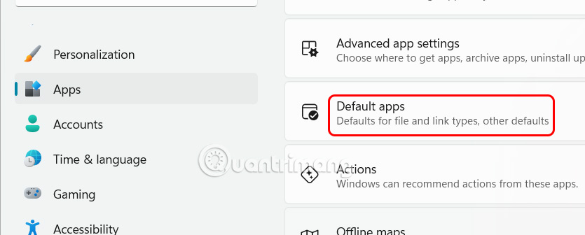 Ứng dụng mặc định Windows 11