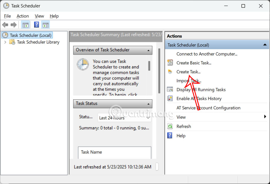 Tạo task trên Windows 11
