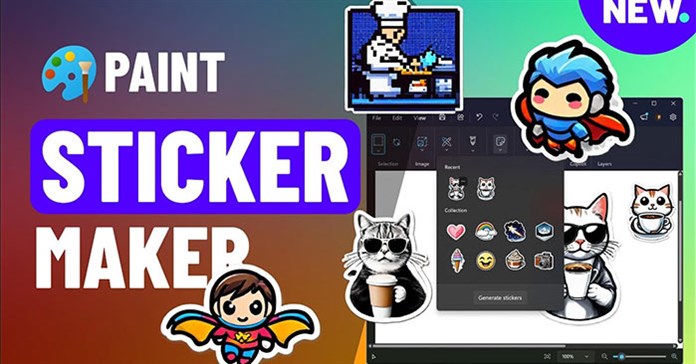 Hướng dẫn tạo sticker ngay trên Paint Windows 11