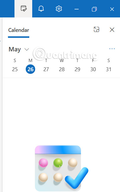 Chọn lịch trong Outlook
