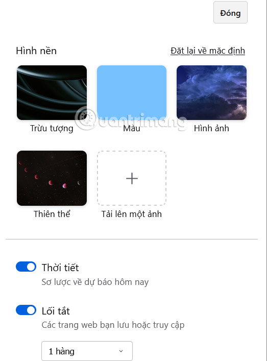 Chỉnh hình nền tab mới Firefox