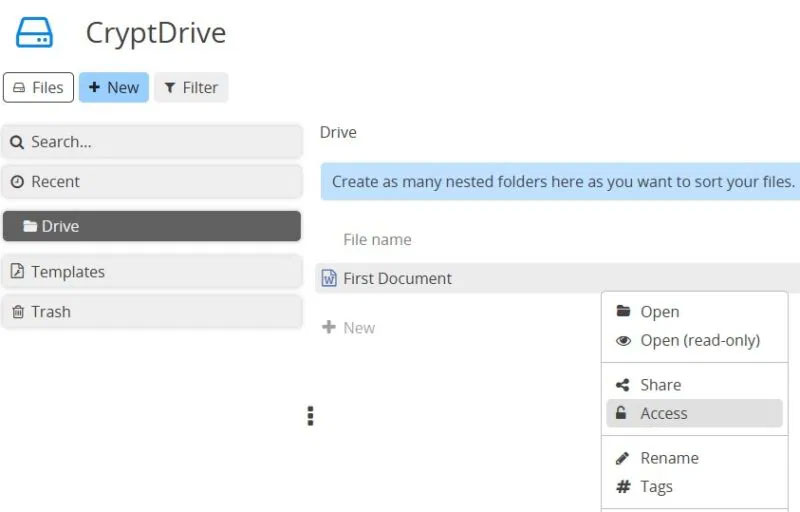 Kiểm soát quyền truy cập vào file.