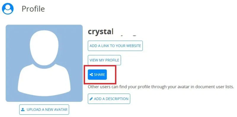 Chia sẻ profile của bạn.