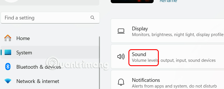 Chỉnh âm thanh thông báo Windows 11