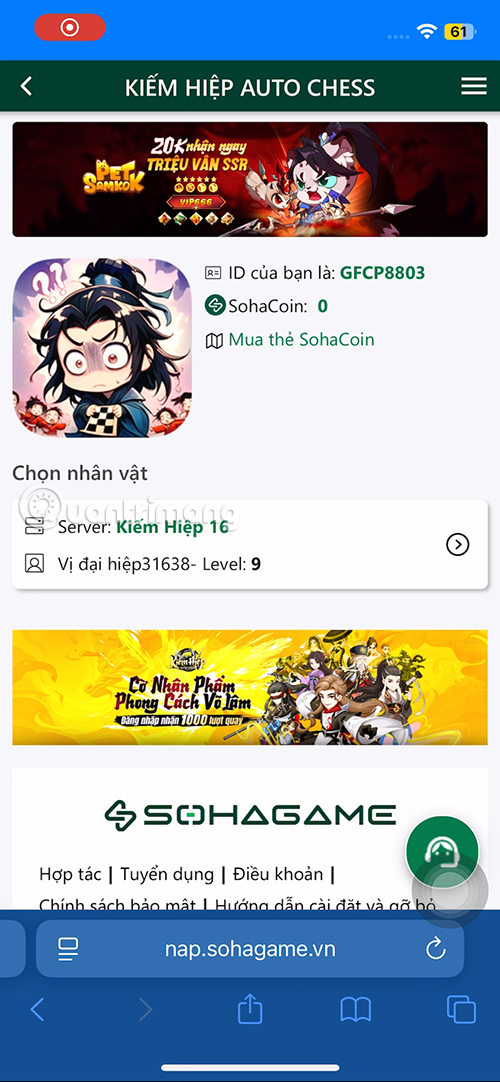 Code kiếm hiệp auto chess