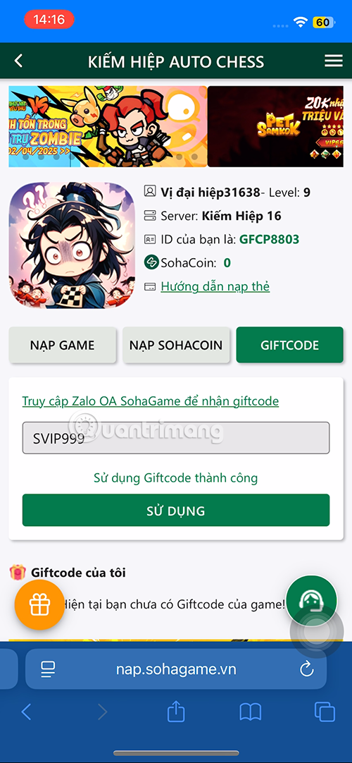 kiem hiep autochess code