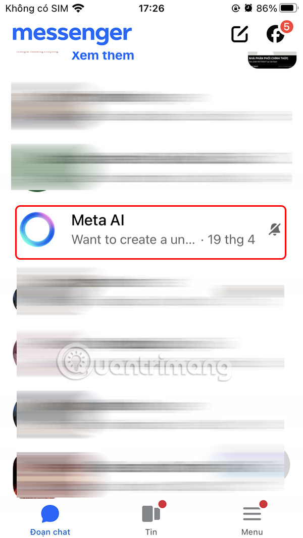 Meta AI trên Messenger