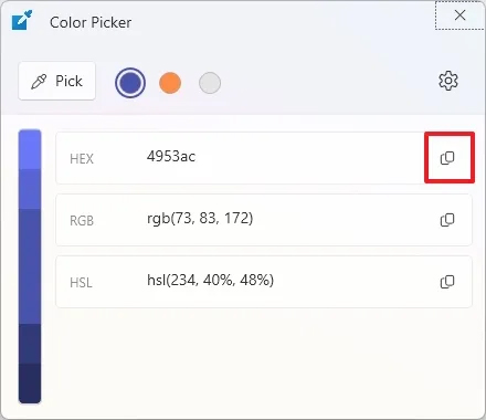 Sao chép mã màu trong Windows 11 bằng PowerToys