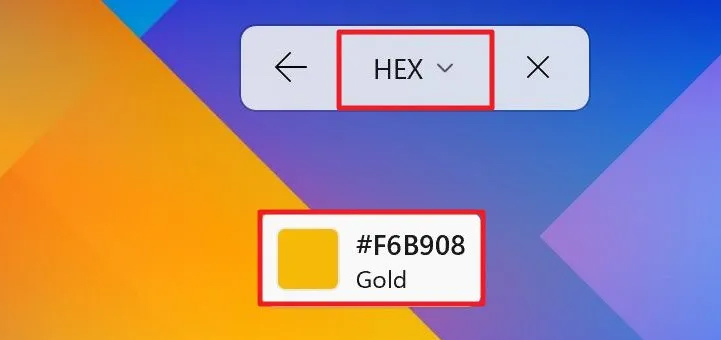 Sử dụng Color Picker trên Snipping Tool tìm mã màu