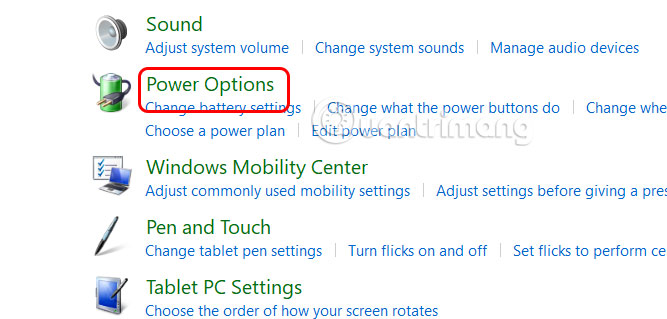 Power Options Windows 11