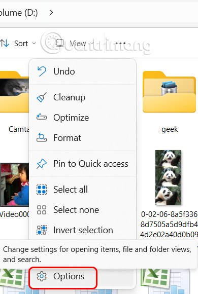 Tùy chỉnh File Explorer Windows 11