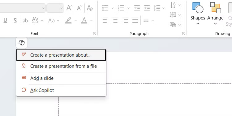 Tạo bài thuyết trình trong PowerPoint.