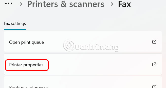 Tùy chỉnh máy in Windows 11