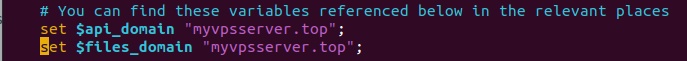 Tập hợp các biến domain khác.