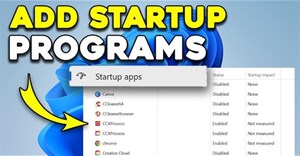 Cách thêm ứng dụng khởi chạy cùng Windows 11