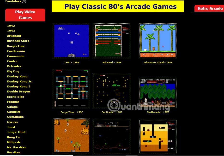 Free 80s Arcade
