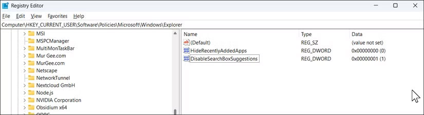 Registry Editor Windows 11
