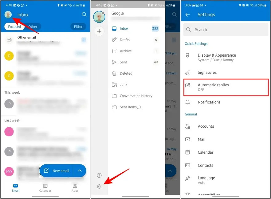 Outlook trên điện thoại