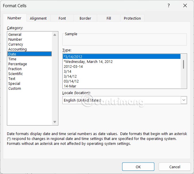 Định dạng số trong Excel 