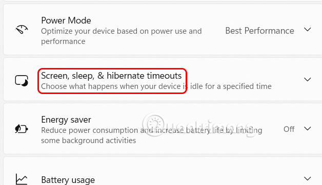Chỉnh Screen, sleep Windows 11
