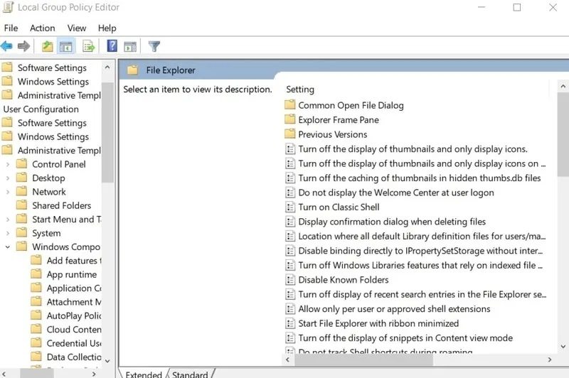 Truy cập đường dẫn trong Local Group Policy Editor.