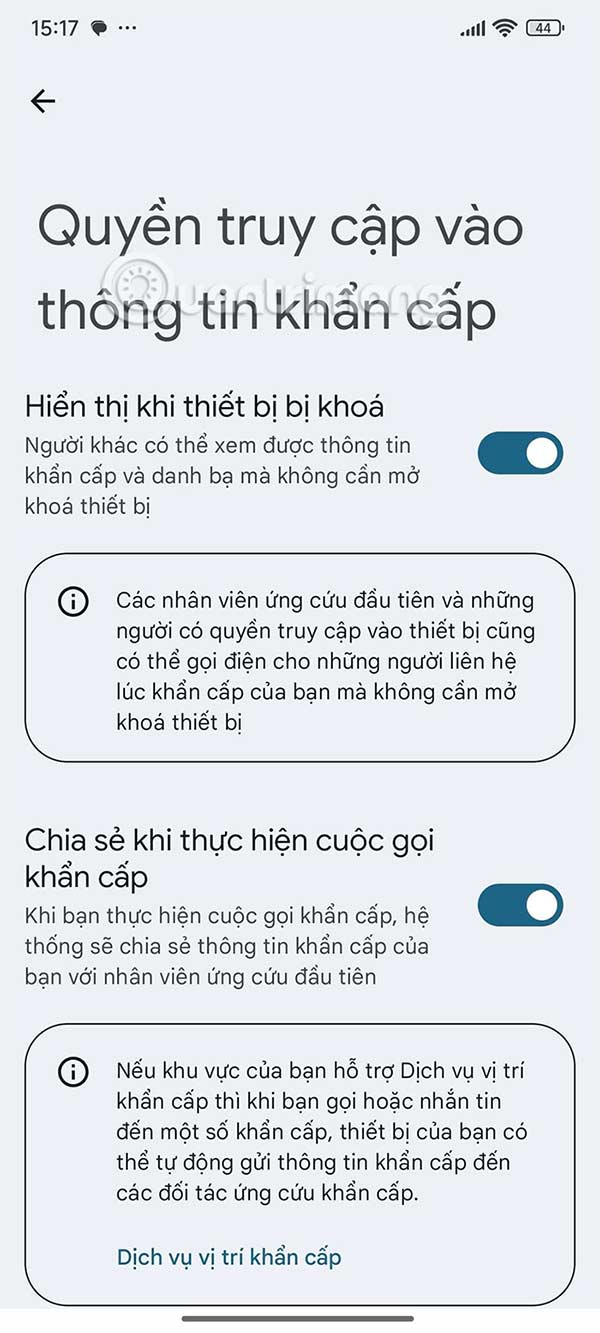 Thực hiện cuộc gọi khẩn cấp