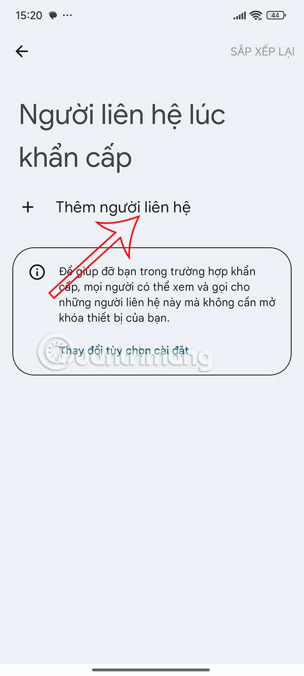 Thêm người liên hệ khẩn cấp