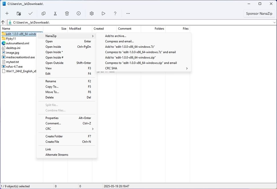 NanaZip cho Windows 11