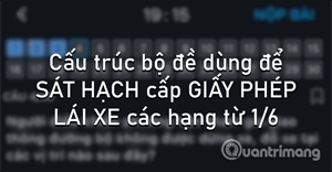 Cấu trúc đề thi bằng lái xe các loại mới nhất 2025