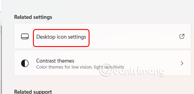 Desktop icon settings
