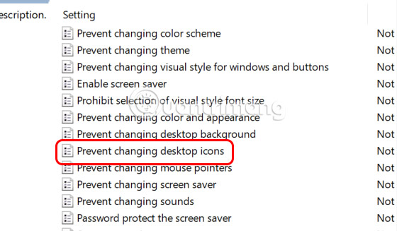 Prevent changing desktop icons